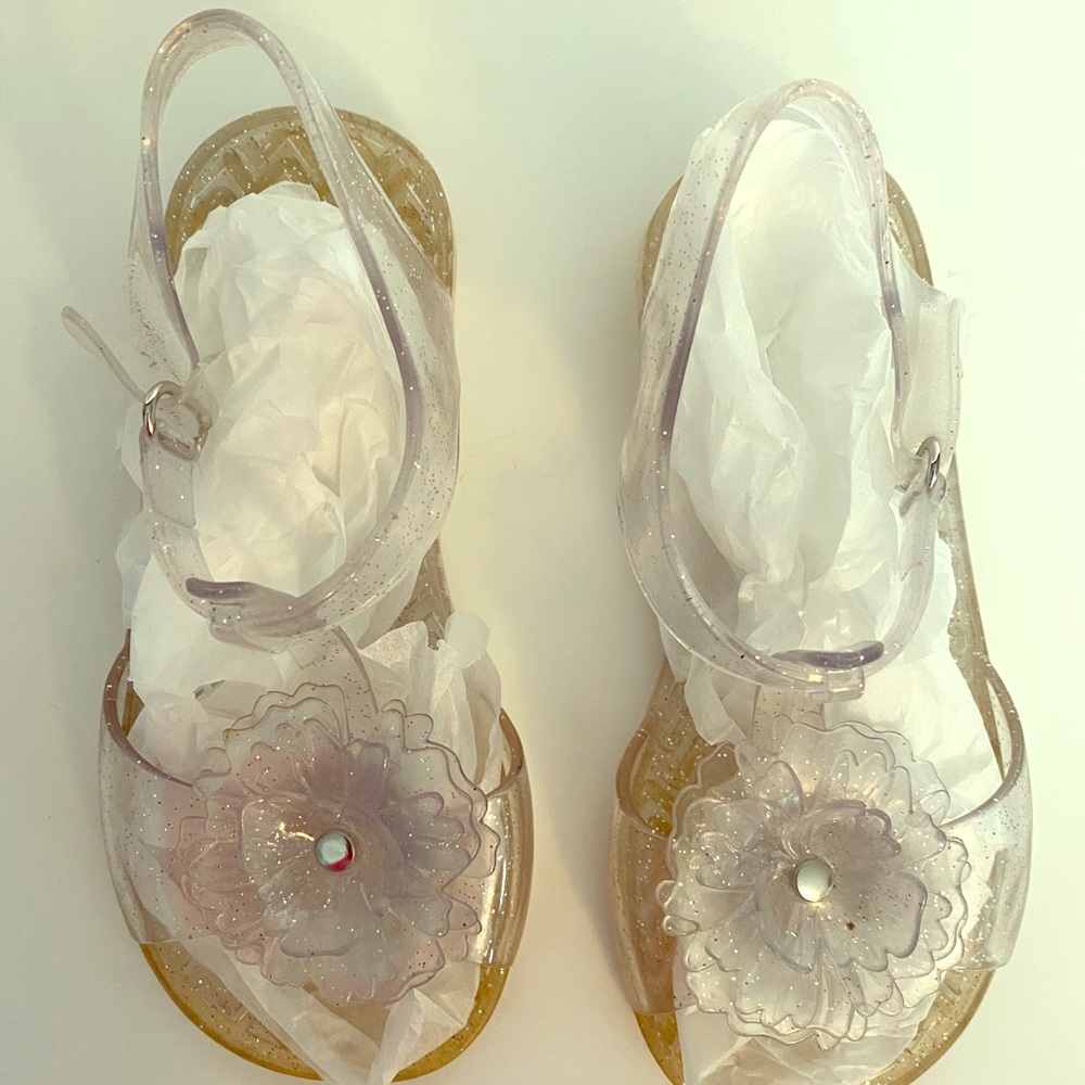 5/ $20 Girls Size 10 Clear Open Toe Jelly Sandals - Picture 1 of 6